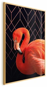Plakat Flaming solo 40x60 cm z ramą złotą bez marginesu ARTGEIST B