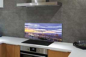 Panel Szklany Zachód Słońca nad Rzeką we Włoszech