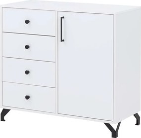 Komoda Anders 90 cm z szufladami - biały
