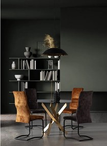 Koniakowe tapicerowane krzesło Thelma – Bizzotto