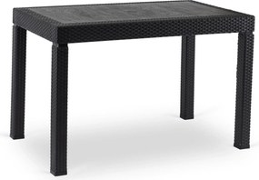 Stół Ogrodowy Prostokątny FARGO Czarny Technorattan