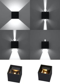Kinkiet LUCA czarny LED IP54 SOLLUX  LIGHTING