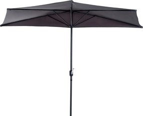 Parasol ogrodowy aluminiowy z korbką półkolisty outsunny