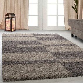 Dywan shaggy Gala szaro-brązowy 200 cm x 290 cm