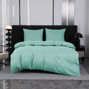 PrzytulneMieszkanie.pl PrzytulneMieszkanie.pl Hotelowa pościel z mikrofibry JASMINE miętowa - pasek 2 cm, hotelowa kieszeń Rozmiar pościeli: 2 szt 70 x 90 cm | 200 x 220 cm