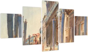 Obraz - John Singer Sargent, Gondola Moorings on the Grand Canal, reprodukcje (125x70 cm)