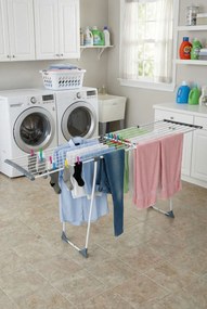 Szara teleskopowa suszarka do ubrań B7-C41