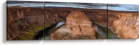 Obraz jeziora na klifie (170x50 cm)