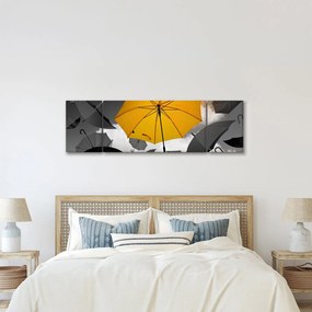 Obraz żółtego parasola (170x50 cm)