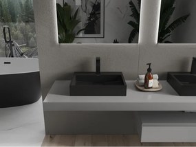 Mexen Ava umywalka nablatowa z konglomeratu 1/O 50 x 38 cm, czarna - 23015071