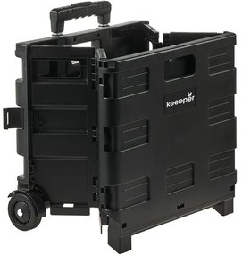 Keeeper Składany wózek na zakupy Olli 45 l Czarny, 45 l