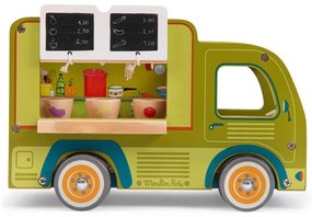 Drewniane auto zabawkowe La Grande Famille Food Truck – Moulin Roty