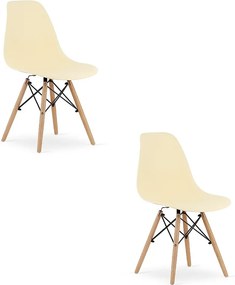 Krzesło Valora OSAKA, kremowe, naturalne, do salonu x2