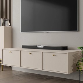 Szafka RTV wisząca TORINO 180 cm do Salonu pod Telewizor - Odcienie beżu