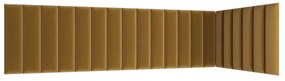 Zestaw 20 paneli tapicerowanych QUADRATTA 210x90x60 żółty ELTAP