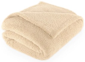 Beżowy koc z mikropluszu 150x200 cm Cocoon – Tiseco Home Studio