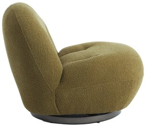 Zielony fotel z materiału bouclé Gumaca – Light &amp; Living