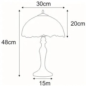 Lampka stołowa dekoracyjna z witrażem - S995-Vanta