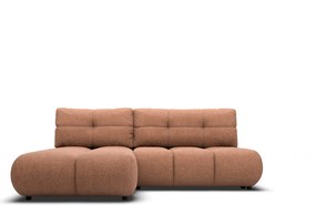 Masseno Narożnik CORSO z funkcją spania i pojemnikiem na pościel Narozniki L, Rozkładana sofa - Ceglasty, NOW OR NEVER 54