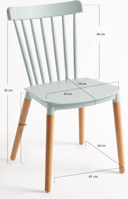 Zestaw 6 krzese Leka