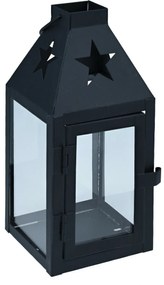 Latarnia metalowa Hey star czarny, 8 x 8 x 17 cm