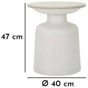 Okrągły stolik z ceramicznym blatem ø 40 cm Fush – Mauro Ferretti