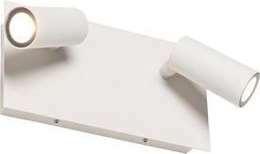Nowoczesna lampa ścienna zewnętrzna biała z diodą LED 2-światłowa IP54 - Simon