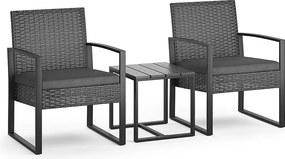 Zestaw mebli ogrodowych antracyt 57x59.5x76