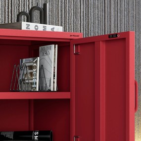 Szafka nocna metalowa czerwona Modern MIA, 424 x 595 x 400 mm