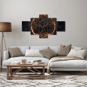 Obraz – Drzewo życia w lawie I. (125x70 cm)
