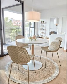 Jasnobrązowe metalowe krzesło ogrodowe Quinby – Kave Home