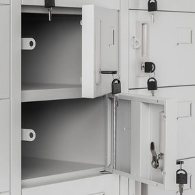 Metalowa szafa depozytowa Oliver 90x45x185 cm szara