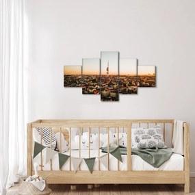 Obraz zachodu słońca nad Žižkov (125x70 cm)