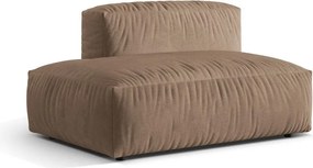 Jasnobrązowy aksamitny moduł sofy (lewostronny) Martina – Micadoni