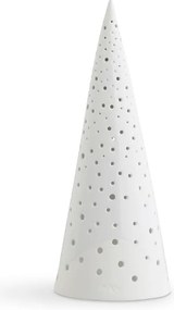 Biały świąteczny świecznik z porcelany kostnej Kähler Design Nobili, wys. 30 cm