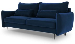 Ciemnoniebieska sofa rozkładana ze schowkiem Cosmopolitan Design Vermont