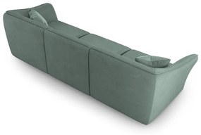 Turkusowa sofa z materiału bouclé 292 cm Tokyo – Cosmopolitan Design