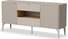 Kaszmirowa ryflowana komoda na nóżkach H1-R03