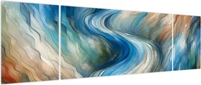 Obraz - Abstrakcyjny nurt (170x50 cm)