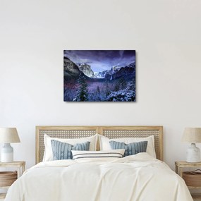 Obraz zimowego górskiego krajobrazu (70x50 cm)