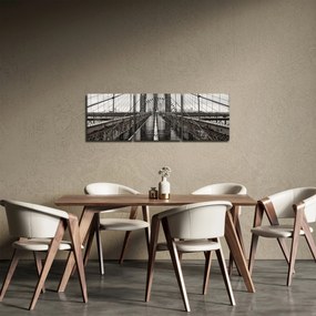 Obraz - Most Brookliński (z zegarem) (90x30 cm)