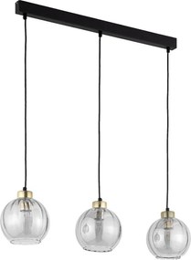 Żyrandol LED na linkach DEVI 3xE27/15W/230V czarny/dymiony