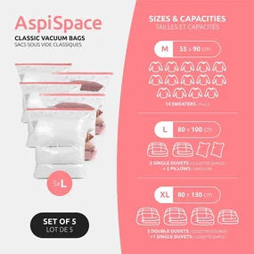 Worki próżniowe zestaw 5 szt. Vacuum L – Compactor