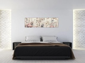 Obraz - Rysunek flamingów (170x50 cm)