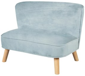 Jasnoniebieska aksamitna sofa dla dzieci 70 cm Lil Sofa – Roba
