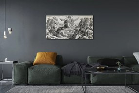 Zdjęcie na płótnie Rysunek Jezusa z Ludźmi