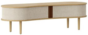 Beżowa szafka pod TV w dekorze dębu 140x40 cm Audacious – UMAGE