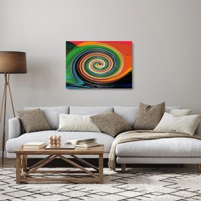 Obraz na szkle - abstrakcyjny obraz - kolorowa spirala (70x50 cm)