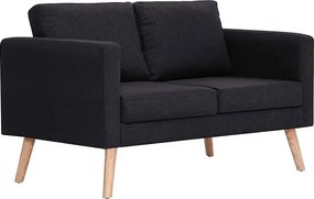 Dwuosobowa czarna kanapa C7-M80