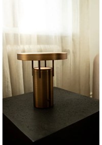 Lampa stołowa LED ze ściemniaczem w kolorze brązu z metalowym kloszem (wysokość 28 cm) BringMe – Hübsch